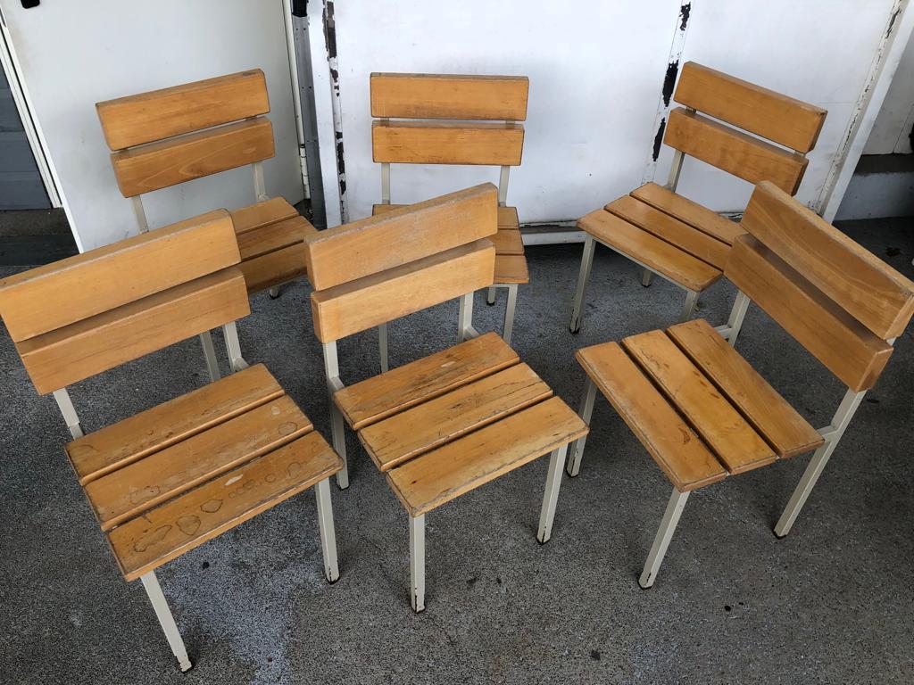 Wooden and iron chair suites from the 70's