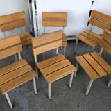 Wooden and iron chair suites from the 70's