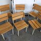Wooden and iron chair suites from the 70's