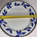 Set of 6 porcelain plates, floral and fruit patterns, 20 22 cm