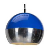 Blue and chrome space age pendant lamp