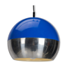 Blue and chrome space age pendant lamp