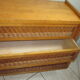 Vintage wood and rattan dresser