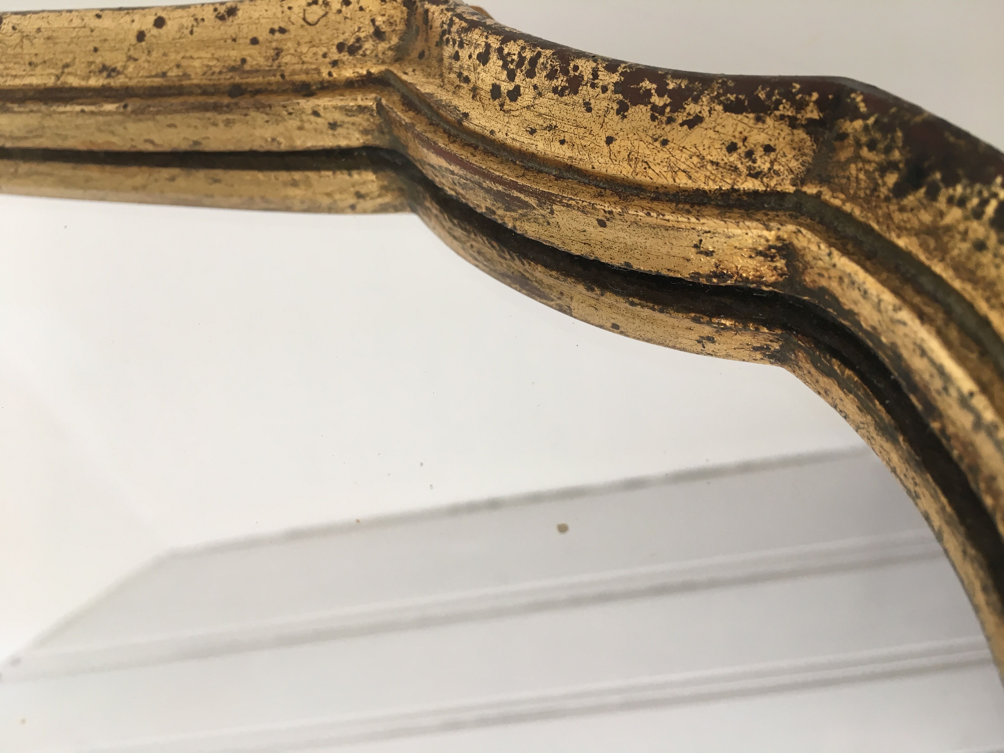Louis XV-style gilded wood mirror - 22x33cm