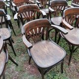 Set of 30 vintage bistro armchairs