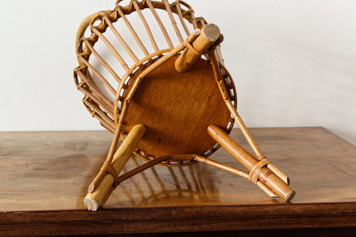 Vintage rattan basket