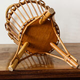Vintage rattan basket