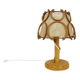 Bedside lamp, table lamp in rattan, bamboo Louis Sognot. 50s