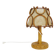 Bedside lamp, table lamp in rattan, bamboo Louis Sognot. 50s