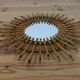 Miroir soleil 56 cm en bois effet bambou