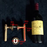 Four pairs of brass door handles with key plates