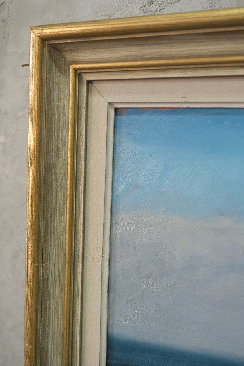 Tage Rudolf Ahlm, Swedish Modern Landscape, Oil on Panel, 1960s, Framed