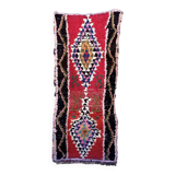 Moroccan carpet Boucherouite colored - 88 x 209 cm