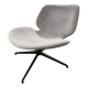 Chauffeuse pivotante en velours gris Diemme