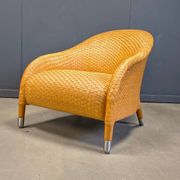 Antonio Citterio braided leather armchair, 1980s