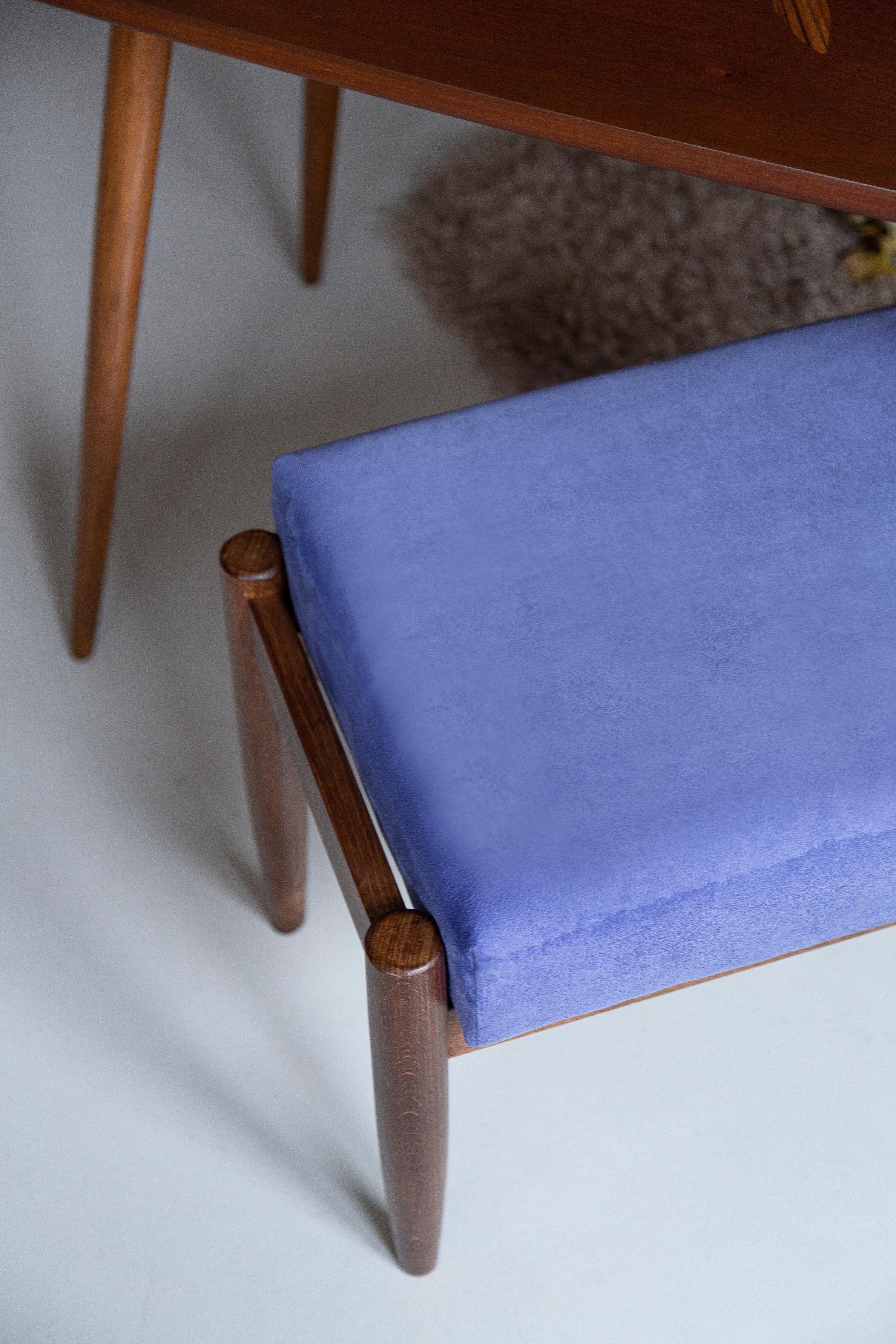 Pair of vintage purple stools from the mid-century, Edmund Homa, 1960s.