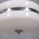 Vintage 1970s white plastic chandelier, Italian design