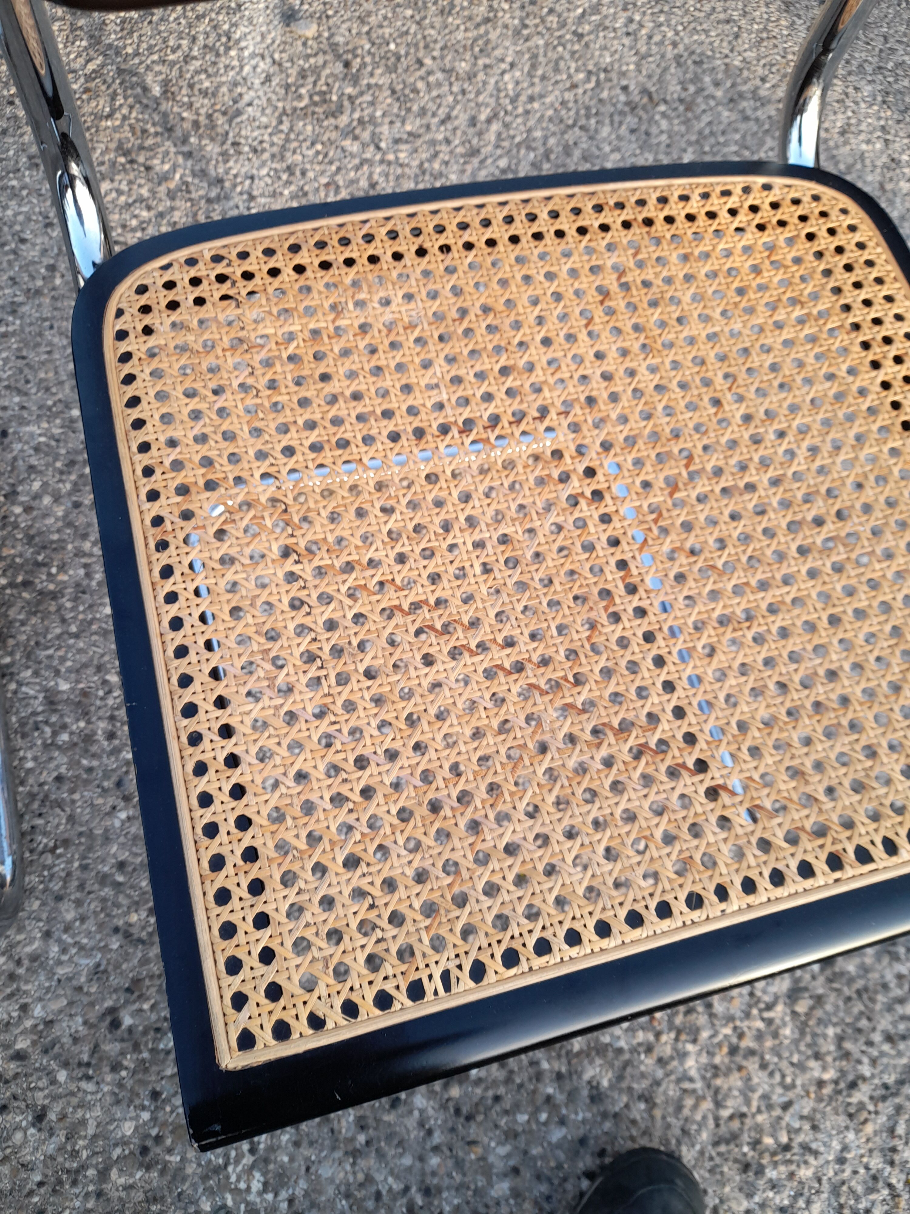 Pair of Chairs Marcel Breuer Cesca B32 italy