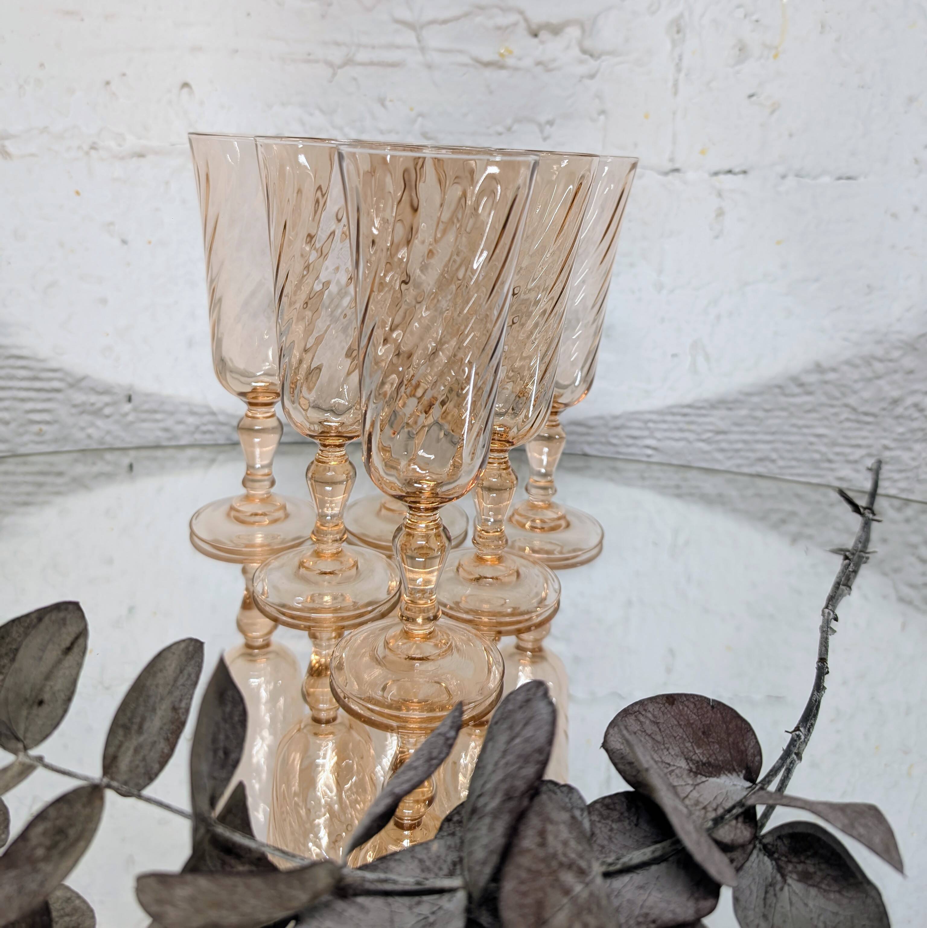 6 Rosaline champagne flutes