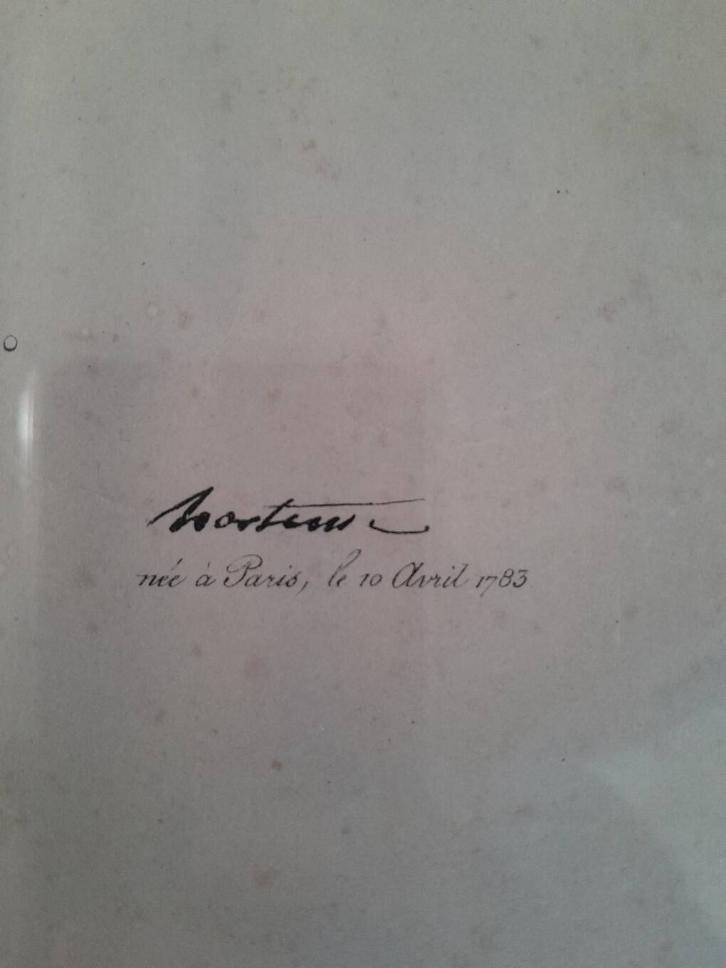 Old Lithograph Hortense by Delpech