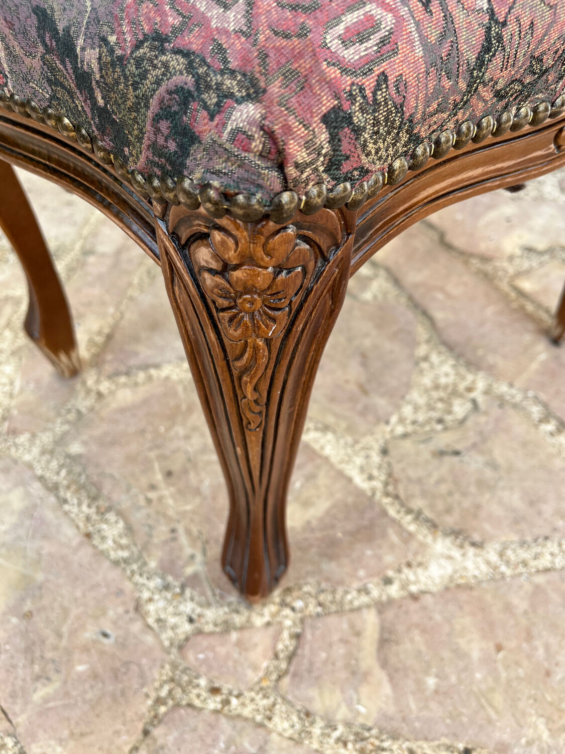 Paire de tabourets en bois