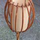 Bamboo and rattan floor lamp 2 lights from the 70s