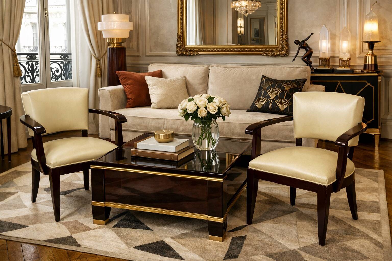 Pair of bridge armchairs