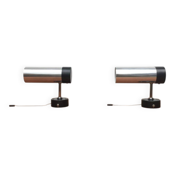 Mid-century minimalist wall lamps by H. Busquet for Hala Zeist, 1960s, set of 2.