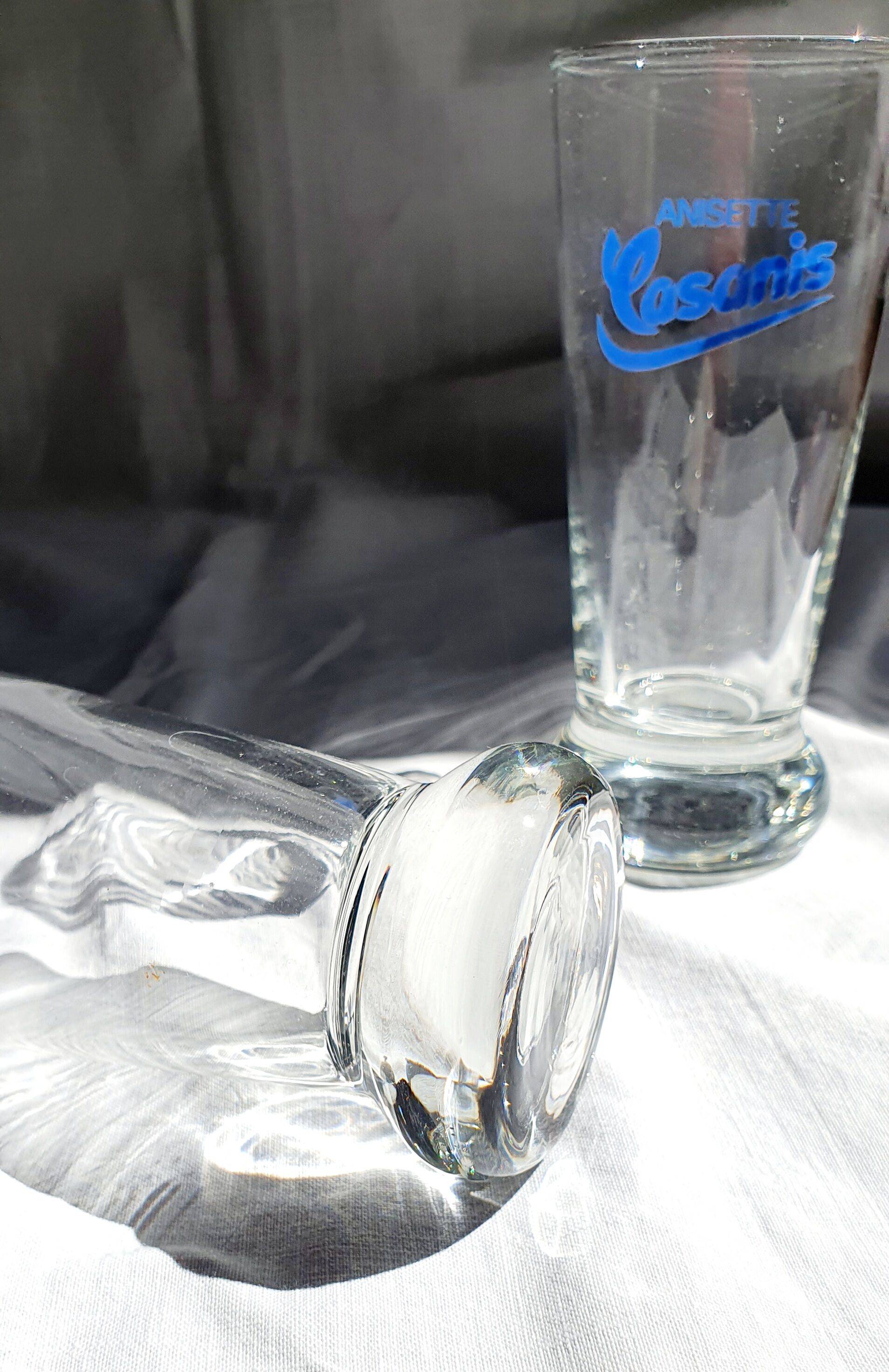 Casanis advertising glass duo