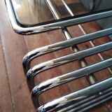 Glass and chrome coffee table 1970