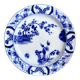 Large round dish Creil & Montereau in blue ironstone, "Japan" service