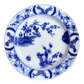 Large round dish Creil & Montereau in blue ironstone, "Japan" service