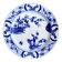 Large round dish Creil & Montereau in blue ironstone, "Japan" service