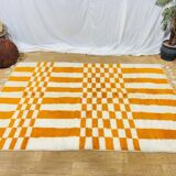 Large natural wool Beni Ouraine rug
