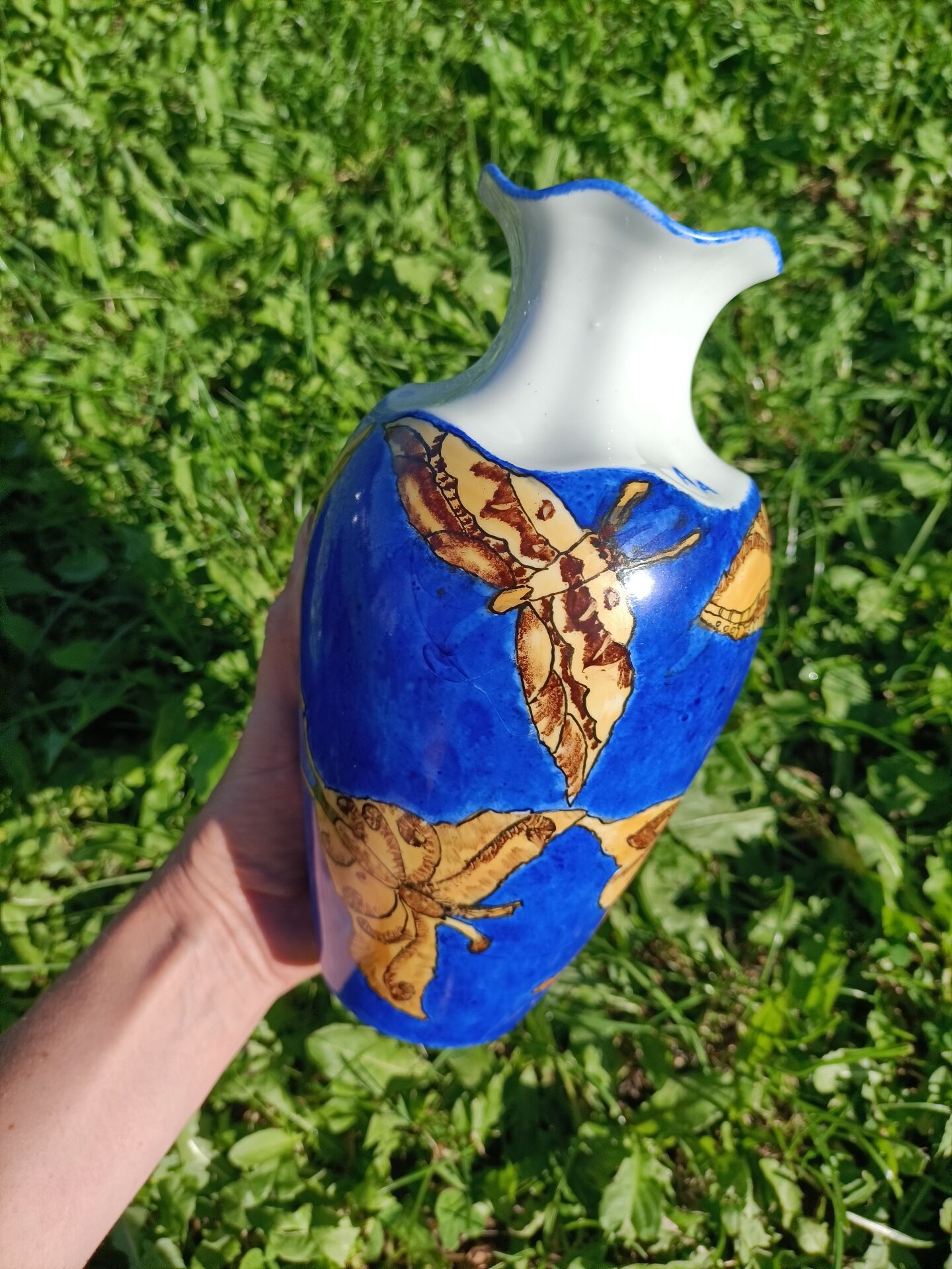 Vase Butterflies Limoges France