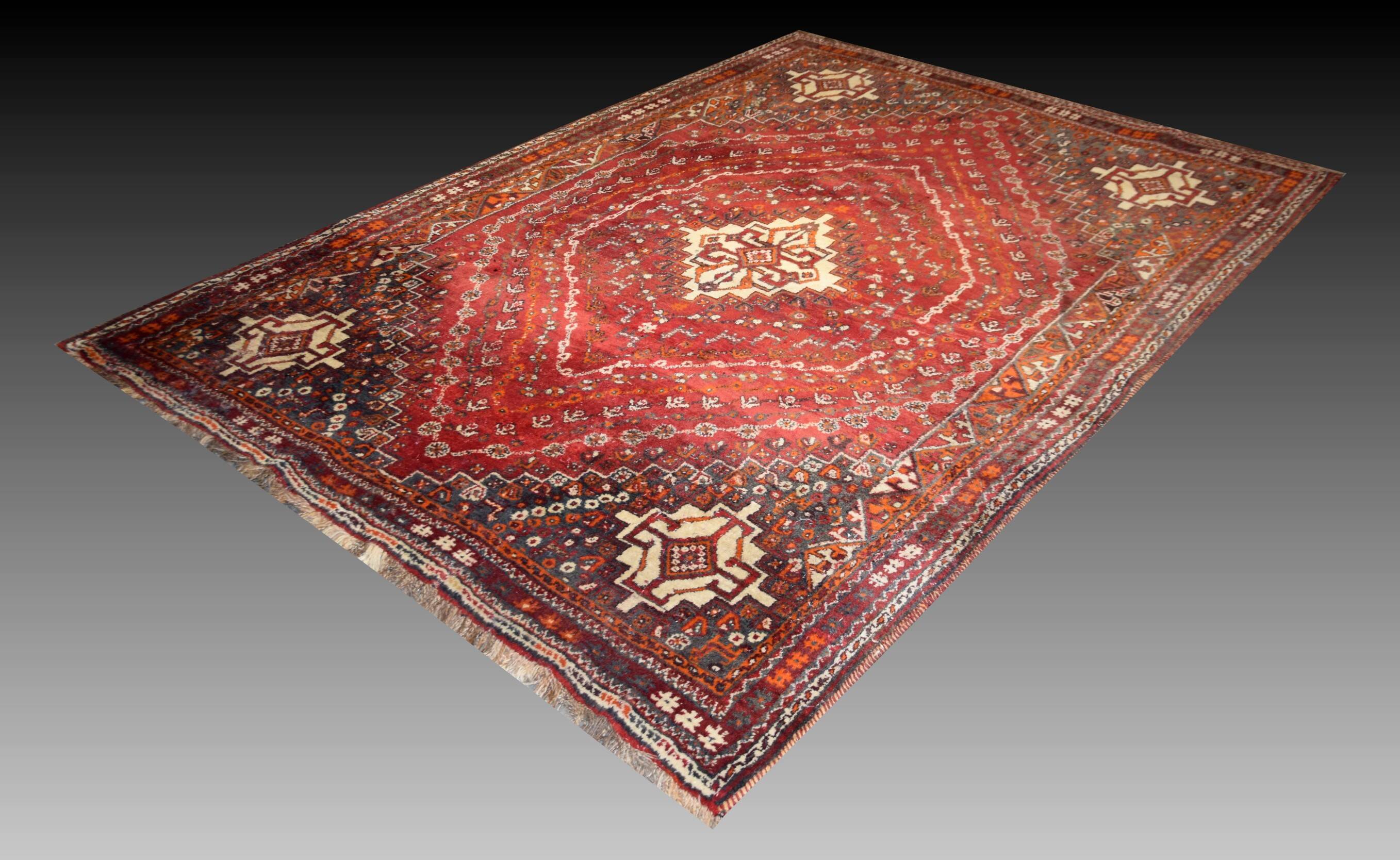 Oriental carpet Iran Shiraz, Gashghaï: 170 x 250 cm
