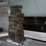 Vintage steel blade sculpture