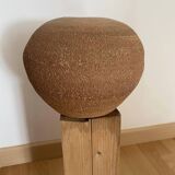 Terracotta ball vase, ocher color