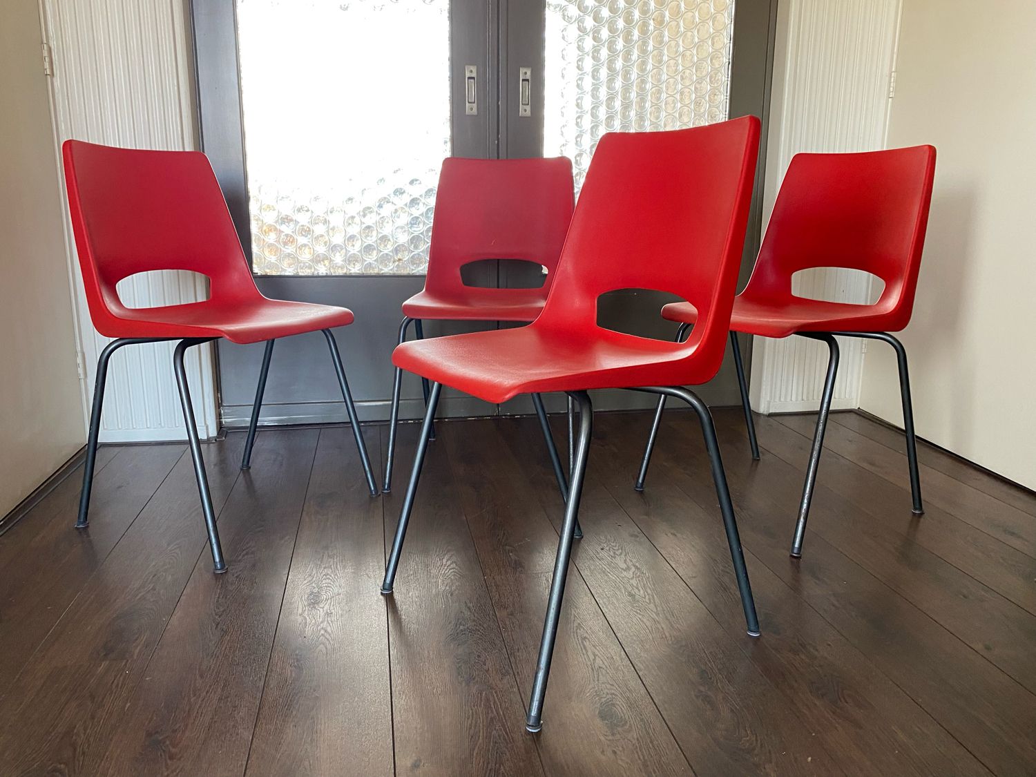 Chaises industrielles du milieu du siècle d’Ahrend De Cirkel, années 1960, lot de 4