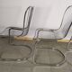 Lot de 4 chaise design en métal chromé années 70