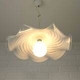 Vintage Murano lamp / swirl glass chandelier / unique hanging lamp 1980's