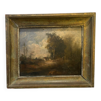 Tableau de paysage, école Barbizon