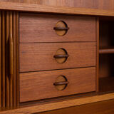 Danish library and its teak secretary 1960 by Johannes Sorth