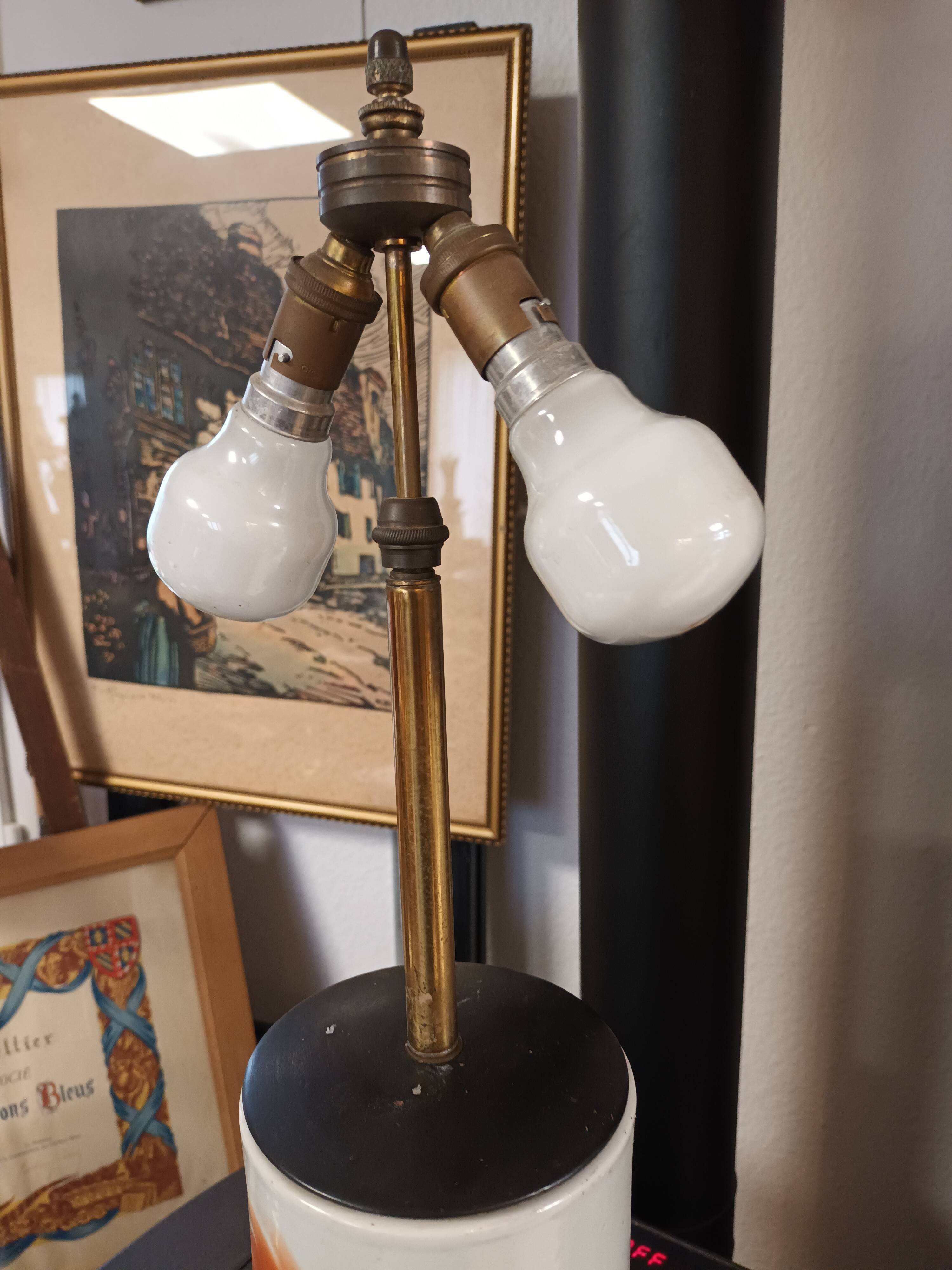 Asian ceramic lamp foot