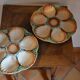 Set of 2 vintage shell dishes from the Sarreguemines earthenware factory