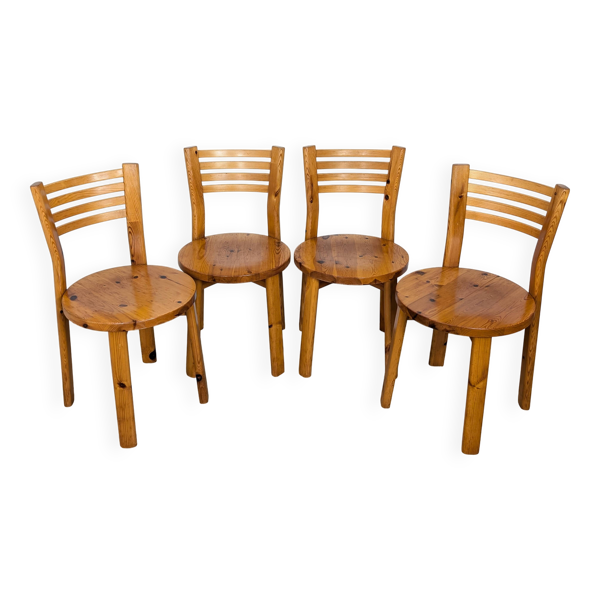 Chaises en pin années 80