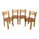Chaises en pin années 80