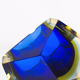 Cendrier Murano Mandruzzato bleu et jaune
