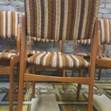 Set of 6 vintage Scandinavian chairs from the 1970s
