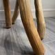 Pair of solid wood farmhouse stools